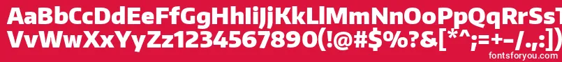フォントEncodesansnarrowBlack – 赤い背景に白い文字