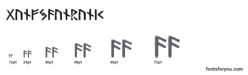 Размеры шрифта Gunfjaunrunic