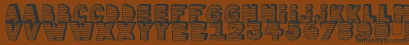 Stripe3D Font – Black Fonts on Brown Background