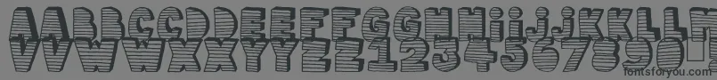 Stripe3D Font – Black Fonts on Gray Background