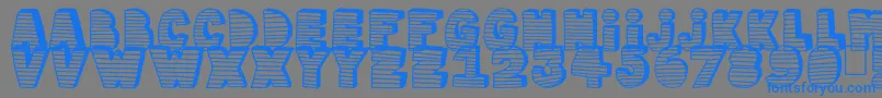 Stripe3D Font – Blue Fonts on Gray Background