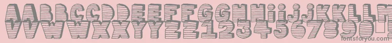 Stripe3D Font – Gray Fonts on Pink Background