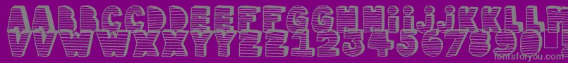 Stripe3D Font – Gray Fonts on Purple Background