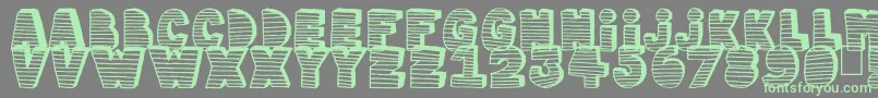 Stripe3D Font – Green Fonts on Gray Background