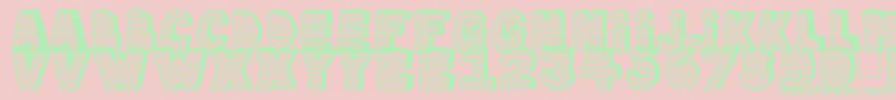 fuente Stripe3D – Fuentes Verdes Sobre Fondo Rosa