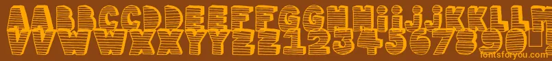 fuente Stripe3D – Fuentes Naranjas Sobre Fondo Marrón