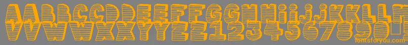 Stripe3D Font – Orange Fonts on Gray Background
