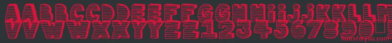 Stripe3D Font – Red Fonts on Black Background