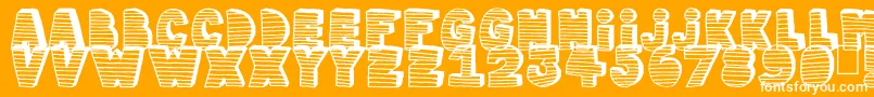 Stripe3D Font – White Fonts on Orange Background