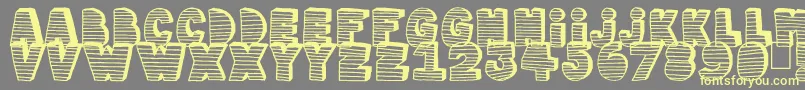 Stripe3D Font – Yellow Fonts on Gray Background