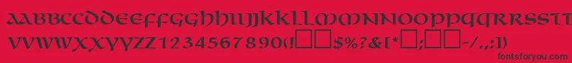 MacedoncapssskRegular Font – Black Fonts on Red Background