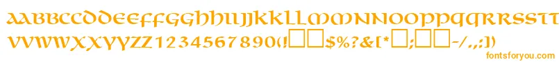 MacedoncapssskRegular-fontti – oranssit fontit valkoisella taustalla