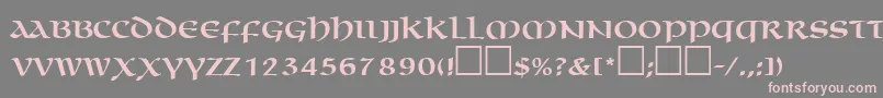 MacedoncapssskRegular Font – Pink Fonts on Gray Background
