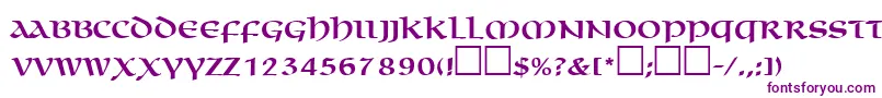 MacedoncapssskRegular-fontti – violetit fontit valkoisella taustalla