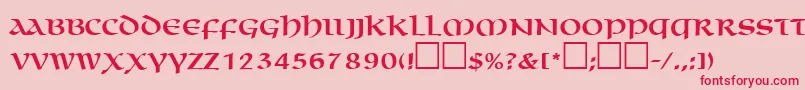 MacedoncapssskRegular Font – Red Fonts on Pink Background