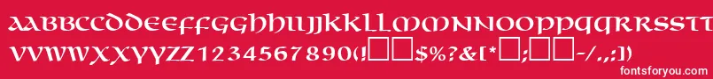 MacedoncapssskRegular Font – White Fonts on Red Background
