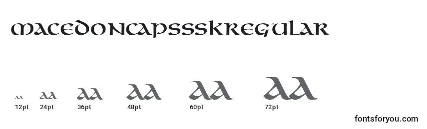 Größen der Schriftart MacedoncapssskRegular