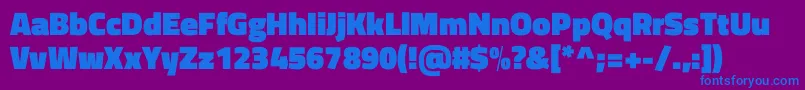 TitilliumwebBlack Font – Blue Fonts on Purple Background