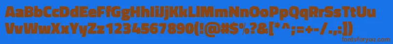TitilliumwebBlack Font – Brown Fonts on Blue Background