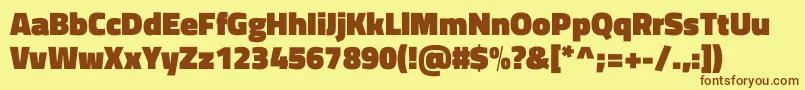 TitilliumwebBlack Font – Brown Fonts on Yellow Background