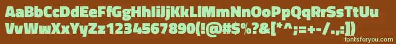 TitilliumwebBlack Font – Green Fonts on Brown Background