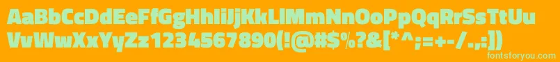 TitilliumwebBlack Font – Green Fonts on Orange Background