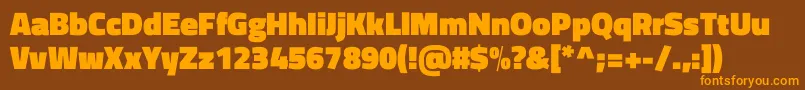 TitilliumwebBlack Font – Orange Fonts on Brown Background