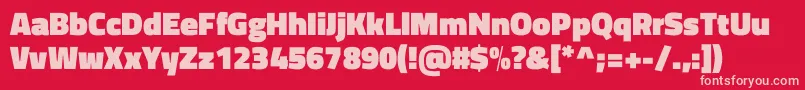 TitilliumwebBlack Font – Pink Fonts on Red Background