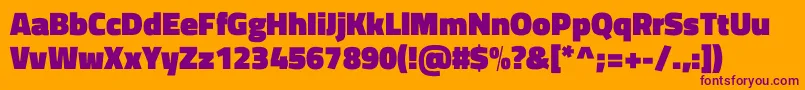 TitilliumwebBlack Font – Purple Fonts on Orange Background