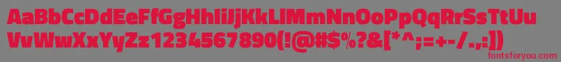 TitilliumwebBlack Font – Red Fonts on Gray Background