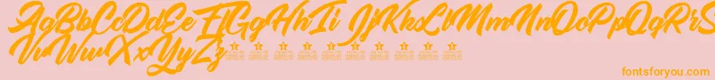 OrangePersonalUse Font – Orange Fonts on Pink Background