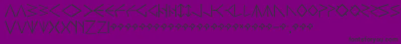 HsrunesSimple Font – Black Fonts on Purple Background