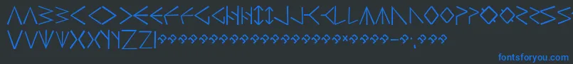 fuente HsrunesSimple – Fuentes Azules Sobre Fondo Negro