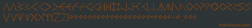 HsrunesSimple-fontti – ruskeat fontit mustalla taustalla