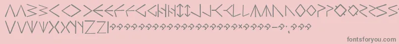 HsrunesSimple-Schriftart – Graue Schriften auf rosa Hintergrund