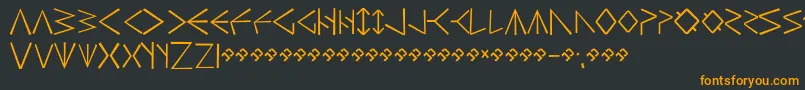 Шрифт HsrunesSimple – оранжевые шрифты на чёрном фоне