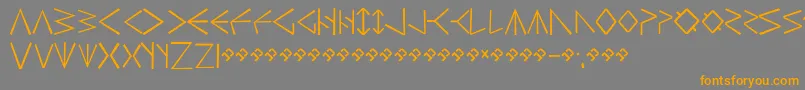 HsrunesSimple-Schriftart – Orangefarbene Schriften auf grauem Hintergrund