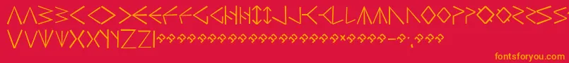 fuente HsrunesSimple – Fuentes Naranjas Sobre Fondo Rojo