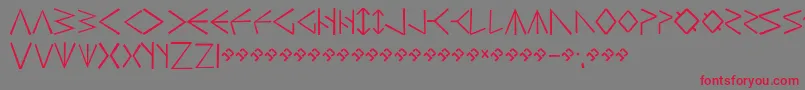 HsrunesSimple Font – Red Fonts on Gray Background