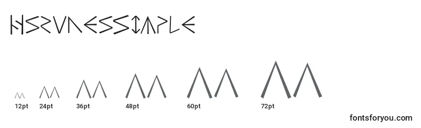 Размеры шрифта HsrunesSimple