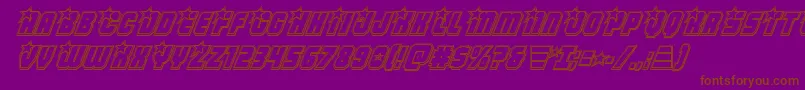 Armyrangersengravital Font – Brown Fonts on Purple Background