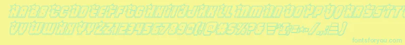 Armyrangersengravital Font – Green Fonts on Yellow Background