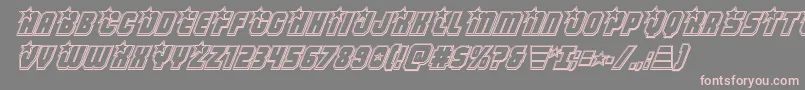 フォントArmyrangersengravital – 灰色の背景にピンクのフォント