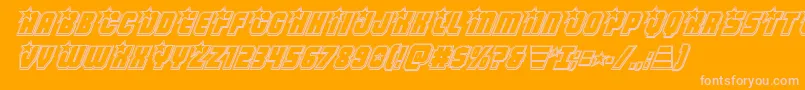 Armyrangersengravital-Schriftart – Rosa Schriften auf orangefarbenem Hintergrund