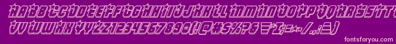 Armyrangersengravital Font – Pink Fonts on Purple Background