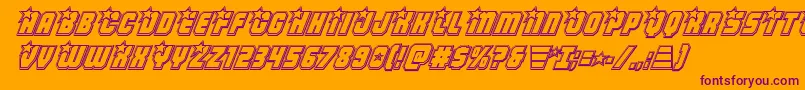 Armyrangersengravital Font – Purple Fonts on Orange Background