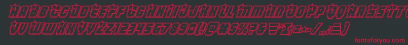 Armyrangersengravital Font – Red Fonts on Black Background