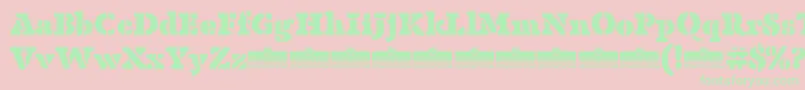 AnaphoraStencilFatTrial Font – Green Fonts on Pink Background