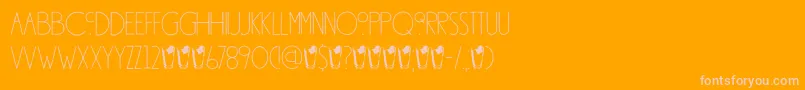 DkSouthsideFizz-Schriftart – Rosa Schriften auf orangefarbenem Hintergrund