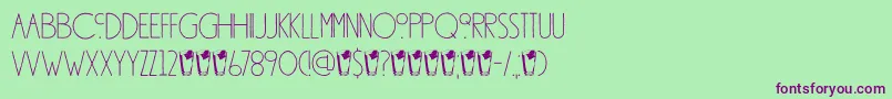 DkSouthsideFizz Font – Purple Fonts on Green Background